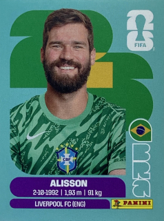 2026 FIFA World Cup Stickers #BRA02 Alisson