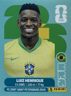 2026 FIFA World Cup Stickers #BRA12 Luiz Henrique