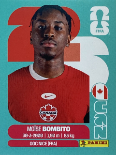 2026 FIFA World Cup Stickers #CAN08 Moïse Bombito