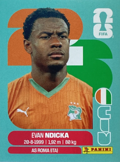 2026 FIFA World Cup Stickers #CIV06 Evan Ndicka