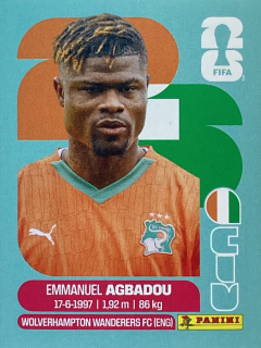 2026 FIFA World Cup Stickers #CIV08 Emmanuel Agbadou