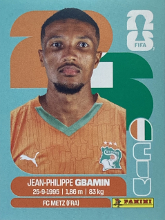 2026 FIFA World Cup Stickers #CIV14 Jean-Philippe Gbamin
