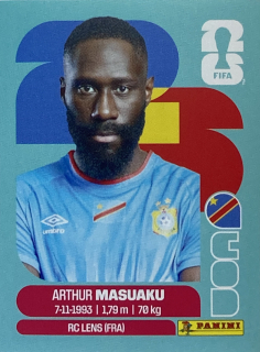 2026 FIFA World Cup Stickers #COD05 Arthur Masuaku