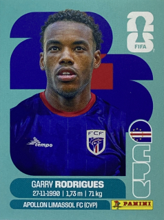 2026 FIFA World Cup Stickers #CPV15 Garry Rodrigues