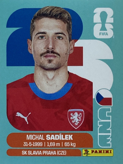 2026 FIFA World Cup Stickers #CZE09 Michal Sadílek