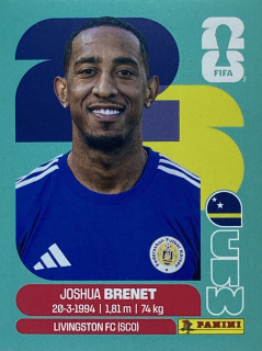 2026 FIFA World Cup Stickers #CUW06 Joshua Brenet