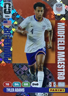 2026 FIFA World Cup #584 Tyler Adams - MIDFIELD MAESTRO [USA]