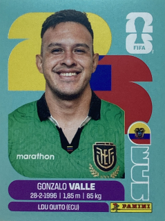 2026 FIFA World Cup Stickers #ECU03 Gonzalo Valle