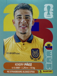 2026 FIFA World Cup Stickers #ECU11 Kendry Páez