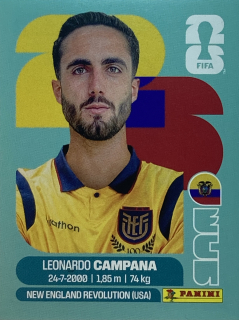 2026 FIFA World Cup Stickers #ECU15 Leonardo Campana