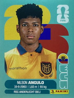 2026 FIFA World Cup Stickers #ECU17 Nilson Angulo