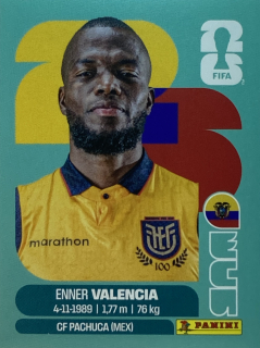 2026 FIFA World Cup Stickers #ECU20 Enner Valencia