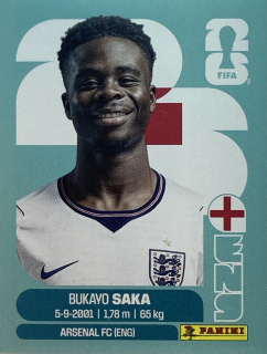 2026 FIFA World Cup Stickers #ENG17 Bukayo Saka