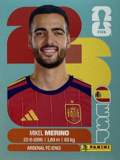 2026 FIFA World Cup Stickers #ESP14 Mikel Merino