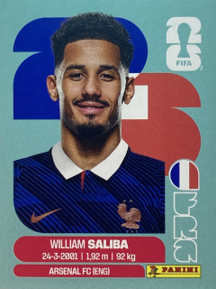 2026 FIFA World Cup Stickers #FRA04 William Saliba