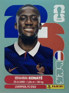 2026 FIFA World Cup Stickers #FRA06 Ibrahima Konaté
