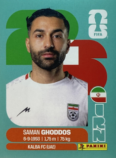 2026 FIFA World Cup Stickers #IRN12 Saman Ghoddos