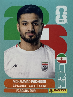 2026 FIFA World Cup Stickers #IRN16 Mohammed Mohebi