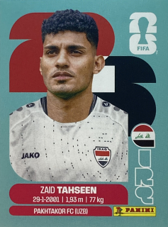 2026 FIFA World Cup Stickers #IRQ07 Zaid Tahseen