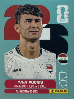 2026 FIFA World Cup Stickers #IRQ08 Manaf Younis