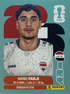 2026 FIFA World Cup Stickers #IRQ16 Marko Farji