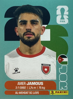 2026 FIFA World Cup Stickers #JOR14 Amer Jamous