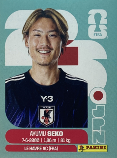 2026 FIFA World Cup Stickers #JPN04 Ayumu Seko