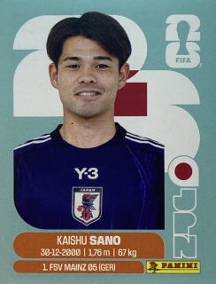 2026 FIFA World Cup Stickers #JPN08 Kaishu Sano
