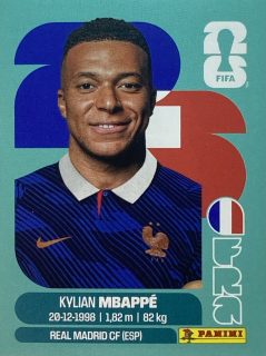 2026 FIFA World Cup Stickers #FRA20 Kylian Mbappé