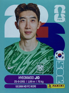 2026 FIFA World Cup Stickers #KOR02 Hyeonwoo Jo