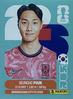 2026 FIFA World Cup Stickers #KOR14 Seungho Paik