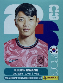 2026 FIFA World Cup Stickers #KOR19 Heechan Hwang