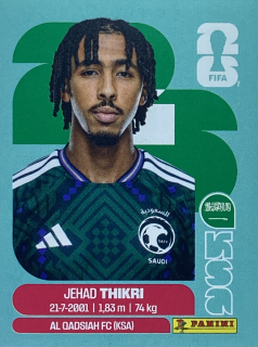 2026 FIFA World Cup Stickers #KSA06 Jehad Thikri