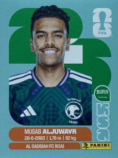2026 FIFA World Cup Stickers #KSA09 Musab Aljuwayr