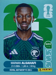 2026 FIFA World Cup Stickers #KSA15 Marwan Alsahafi