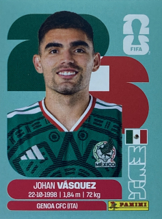 2026 FIFA World Cup Stickers #MEX03 Johan Vásquez