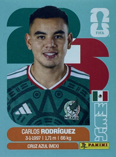 2026 FIFA World Cup Stickers #MEX09 Carlos Rodríguez