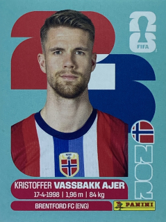2026 FIFA World Cup Stickers #NOR05 Kristoffer Vassbakk Ajer
