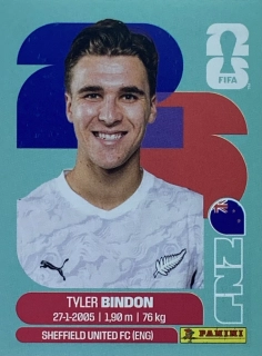 2026 FIFA World Cup Stickers #NZL07 Tyler Bindon