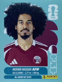 2026 FIFA World Cup Stickers #QAT18 Akram Hassan Afif