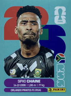 2026 FIFA World Cup Stickers #RSA03 Sipho Chaine