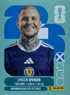 2026 FIFA World Cup Stickers #SCO18 Lyndon Dykes
