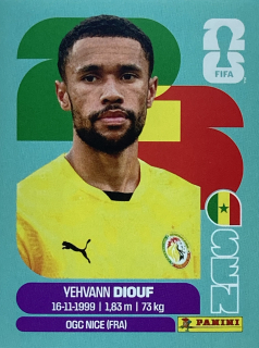 2026 FIFA World Cup Stickers #SEN03 Yehvann Diouf