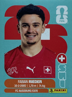 2026 FIFA World Cup Stickers #SUI12 Fabian Rieder