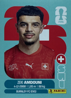 2026 FIFA World Cup Stickers #SUI20 Zeki Amdouni