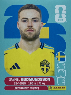 2026 FIFA World Cup Stickers #SWE04 Gabriel Gudmundsson