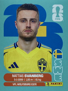 2026 FIFA World Cup Stickers #SWE12 Mattias Svanberg