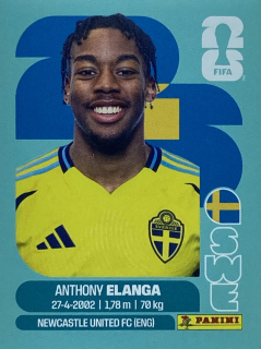 2026 FIFA World Cup Stickers #SWE18 Anthony Elanga