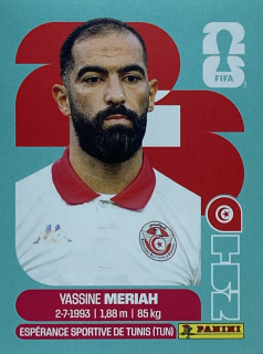 2026 FIFA World Cup Stickers #TUN06 Yassine Meriah