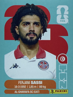 2026 FIFA World Cup Stickers #TUN11 Ferjani Sassi